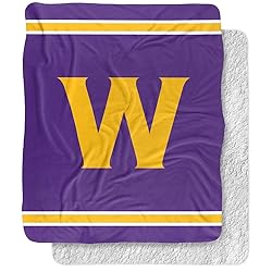 Williams College Blanket, 50"x60" Logo Stripe Silky
