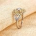 DALARAN Women Cubic Zirconia Rings Sunflower Solitaire Rings Size 6 Wedding Engagement Band Women Jewelry