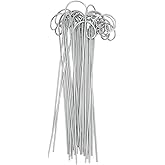 LFMUDNE 30PCS Plant Label Hooks for Outdoor Plants, Stainless Steel Plant Label Hooks Holder Garden Markers Stake Plant Sign Stake Rustproof Garden Tag Holder for Flower Pot Bonsai 200mm