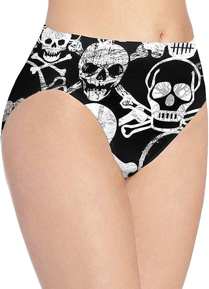Adamitt Ropa Interior Estampada de Calavera de Muchas Mujeres, Bragas de Calzoncillos Hipster Lindas para niñas