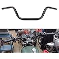 AnXin Motorcycle 7/8" Drag Handlebars High-Rise Tracker Handle Bars Universal For Sportster XL 883 1200 Cruiser Bobber Custom Chopper Softail Dyna Tour Glide Road CG125 Black