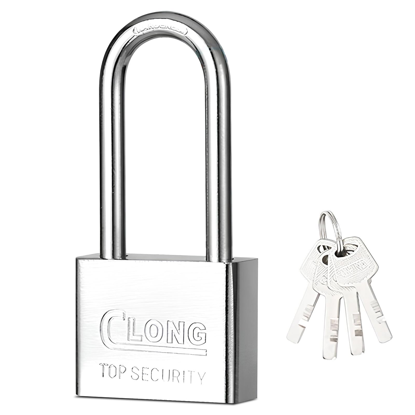 Padlock Security Lock Padlock with Key Padlock with Long Shackle 40mm for Sports Cabinets Luggage Compartment Luggage Storage Units Garage Doors