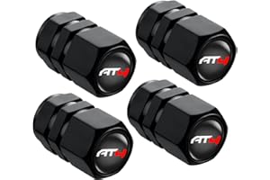 Incredikoo Tire Valve Stem Caps, Compatible with GMC AT4 Stem Cap Universal Car Air Cover Car Accessories for Cars, SUV, Truck, Motorcycles 4pcs （Black）