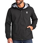 Spyder Men's Waterproof Lightweight Hooded Rain Jacket, Sizes S-XL | Weatherproof Outerwear, Packable Everyday Layer for Golf, Hiking, Commutes, and Cool-Weather Activity