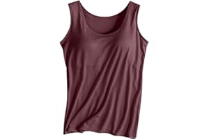 IEPOFG Tank Top for Women with Built in Padded Bra 2024 Summer Casual Sleeveless Round Neck Camisole Comfy Workout Basic Tops