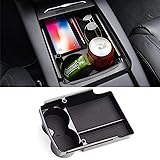 Jaronx for Tesla Model X/Model S Center Console Organizer, Armrest Storage Box+Cup Holder,for Tesla Model X/S Accessories (Fi