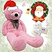 Big Cute Plush Teddy Bear Huge Plush Animals Teddy Bear Girl Children Girlfriend Valentine's Day White (24 inches, Pink)