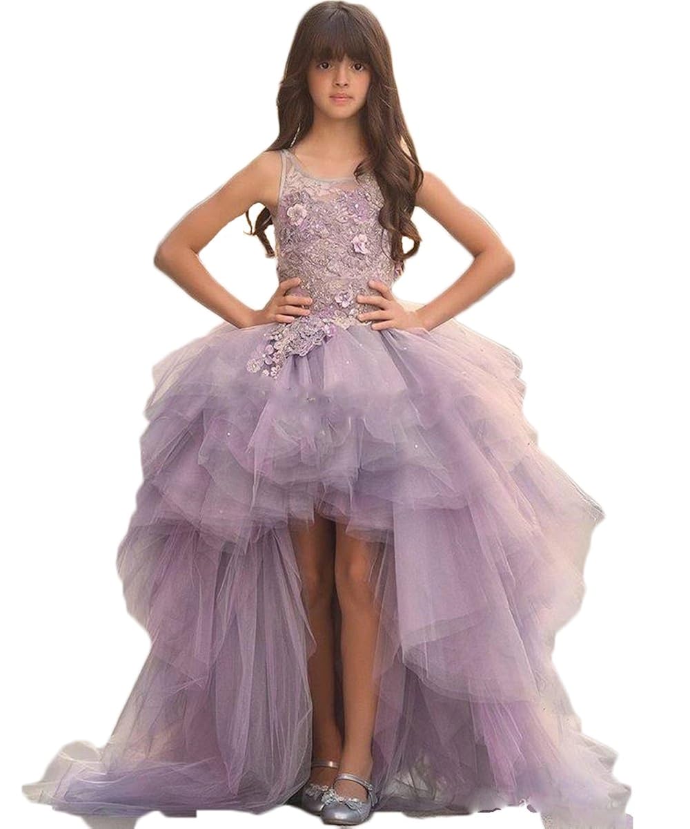 amazon purple flower girl dresses