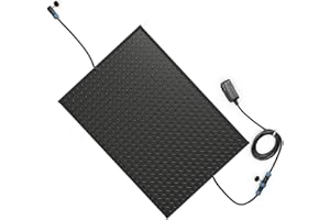 Goplus Heated Snow Melting Mat Outdoor, 20” x 30” Heat Mar for Snow with 9.5ft Power Cord, GFCI Plug, Non-Slip Rubber, IP66 W