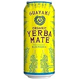 Guayaki Yerba Mate, Bluephoria, Organic Clean Energy Drink, 15.5 Ounce Can, 150mg Caffeine