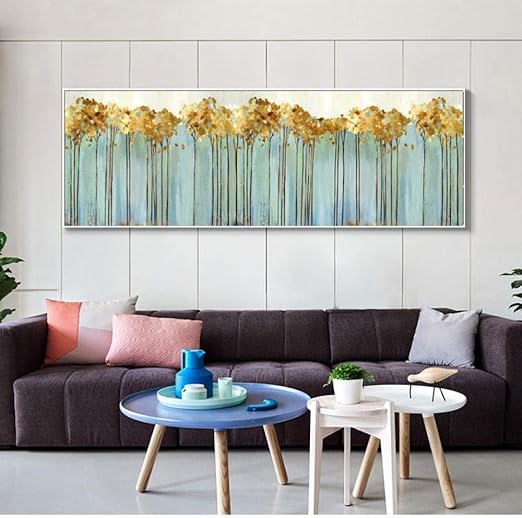 Lienzo Pintura Cuadro Turquesa Patron Moderno Arte De La Pared