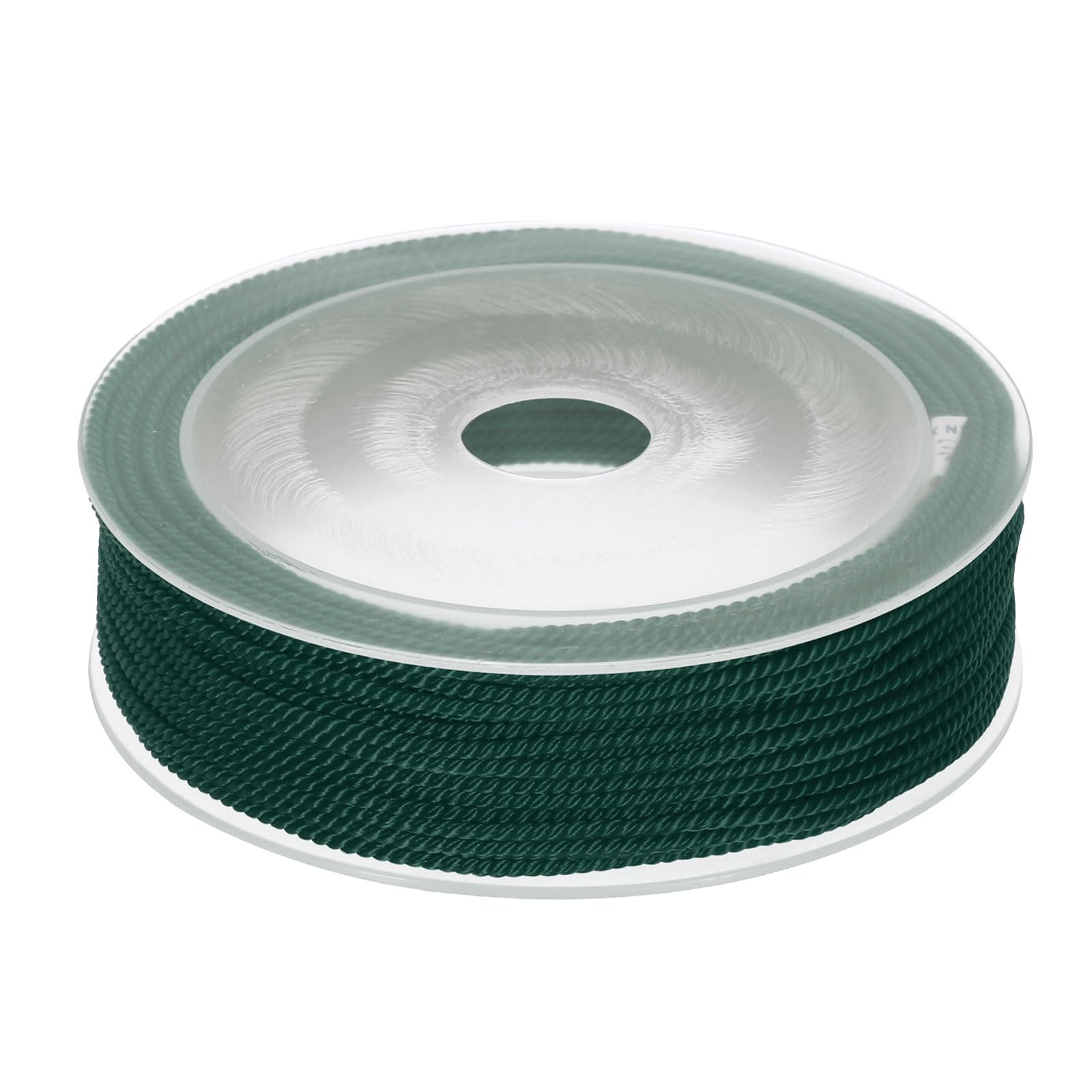 Rebower Trim Cord Rope, 1.5mm / 22 Yards Nylon Twisted Trim Cord Rope Thread String Rope Cord Braid Trim [for Sewing Home Decor Crafts] - 0.06 Inch/Dark Green