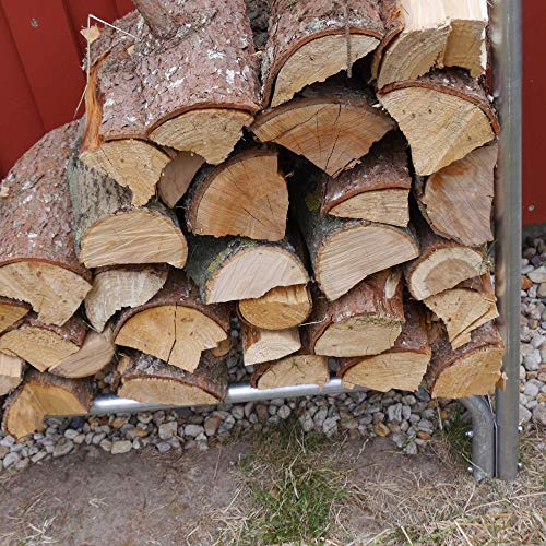 FARMERS FUN Premium Brennholz-Regal, Kaminholz Lagerung, 119 x 25 x 144 cm (L x B x H), verzinktes Stahlrohr – Bild 4