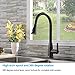 Lead-free Antique Stainless Steel Single Handle Single Lever Pull Out Pull Down Sprayer Oil Rubbed Bronze Kitchen Sink Faucet, Kitchen Faucet with Deck Plate