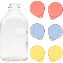 Amazon.com: Glass Milk Bottle Caps - 12 Pack - Only Fits Milk ...