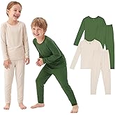 PurComfy SuperSoft Toddler Pajama Set, 4-Piece Bamboo Viscose Snug-Fit Sleepwear for Boys Girls, Long Sleeve Toddler Clothes