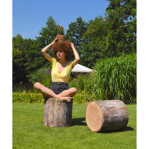 Delsit Woody Outdoor Pouf Ottoman European Made, Lightweight