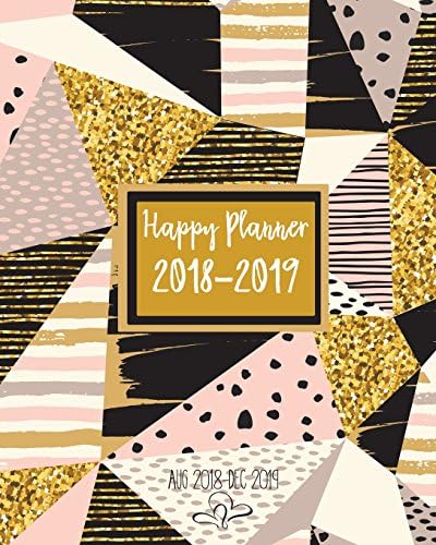 Happy Planner 2018-2019: Agenda 2018-2019 Monthly Planner| Academic Monthly Planner 2018-2019| Academic Appointment Book/ Monthly Planner Aug ... and Journal Notebook, 8 x 10 Inch /120 pages