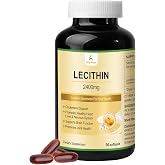 JulyDeer 90 Softgels Sunflower Lecithin 2400mg Rich in Phosphatidylcholine | Lecithin Supplement, Non-GMO, Soy Free, Gluten Free Nervous System Support