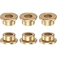 HARFINGTON 6pcs Flange Bearing Sleeve 10mm Bore 16mm OD 10mm Length 3mm Flange Thickness Bronze Bushing Self Lubricating Bushings Sleeve for Industrial Equipment