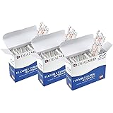 Dealmed Sterile Flexible Fabric Adhesive Bandages – 1x3 Inch – 100/Box - 3 Boxes - Breathable First Aid Strip Pack - Soft Str