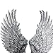 1 Pair Embroidered Iron on Patches for Clothes Wings Design Sequins Motif Applique,5.1