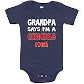 NanyCrafts Baby's Grandpa says I'm a Cardinals Baseball Fan bodysuit
