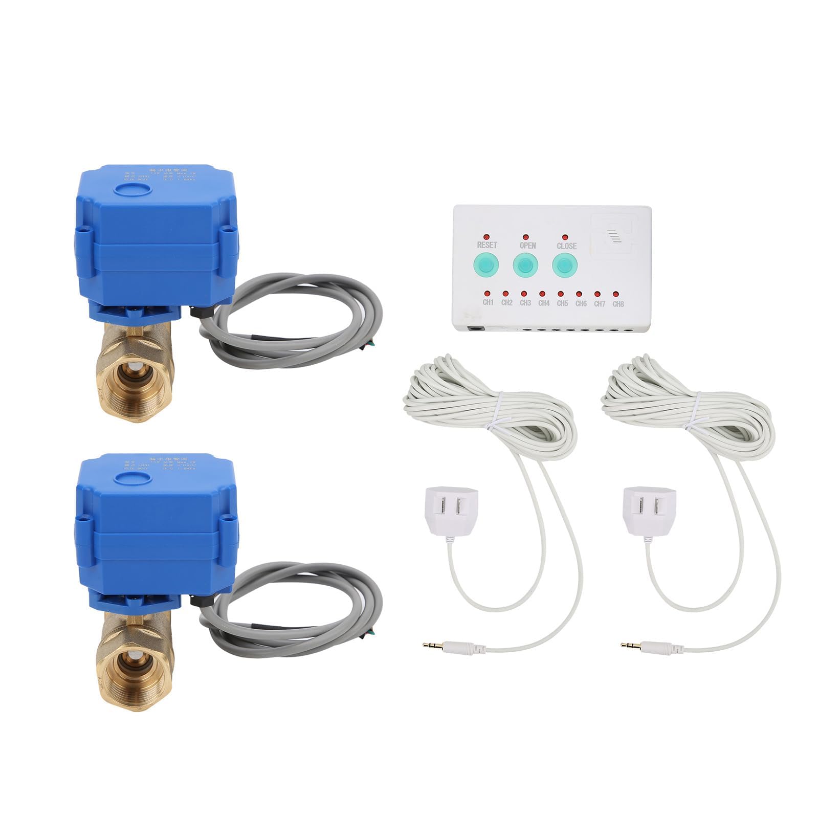 Photo 1 of Water Leak Sensor Shut Off Valve System - Auto Leak Detection with Dual Valve Control, Smart Alarm & Flood Prevention for Home, Basements, Laundry