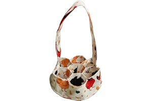 Large Egg Collecting Basket - UKJENT Chicken Egg Gathering Basket Machine Washable, Hold Different Size Eggs Collection Carri