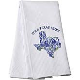 PWHAOO Texas Bluebonnet Kitchen Towel It's A Texas Thing Kitchen Towel Texas Bluebonnet Lover Gift (Texas Thing T)