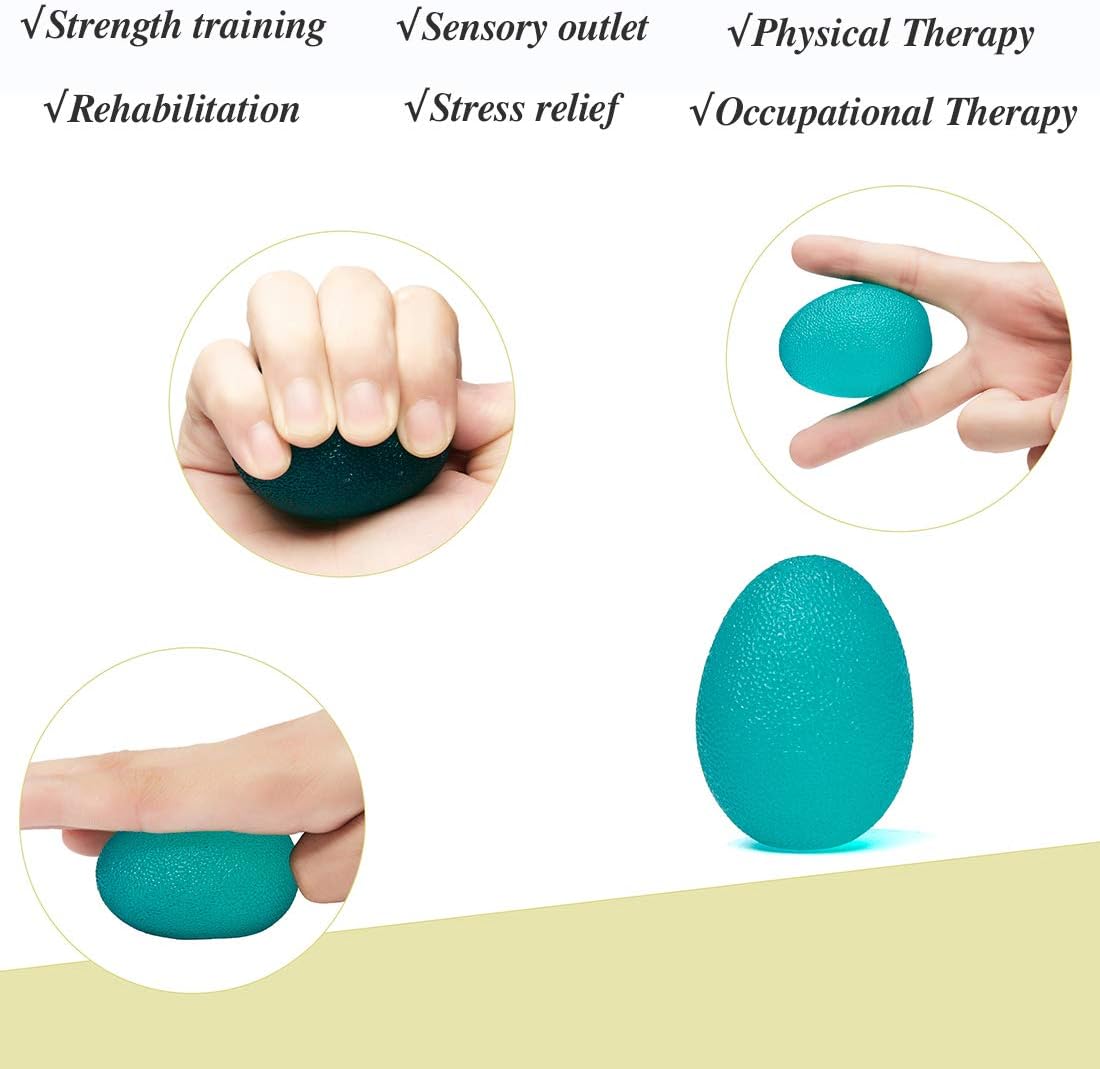 Hand Grip Strength Exerciser Kit - Finger Exerciser, Hand Exerciser Stress Balls, Gear Massage Balls, Occupational Therapy, Relieve Wrist Pain, Carpal Tunnel, Trigger Finger, Plantar Fasciitis, Etc.: Health & Personal Care