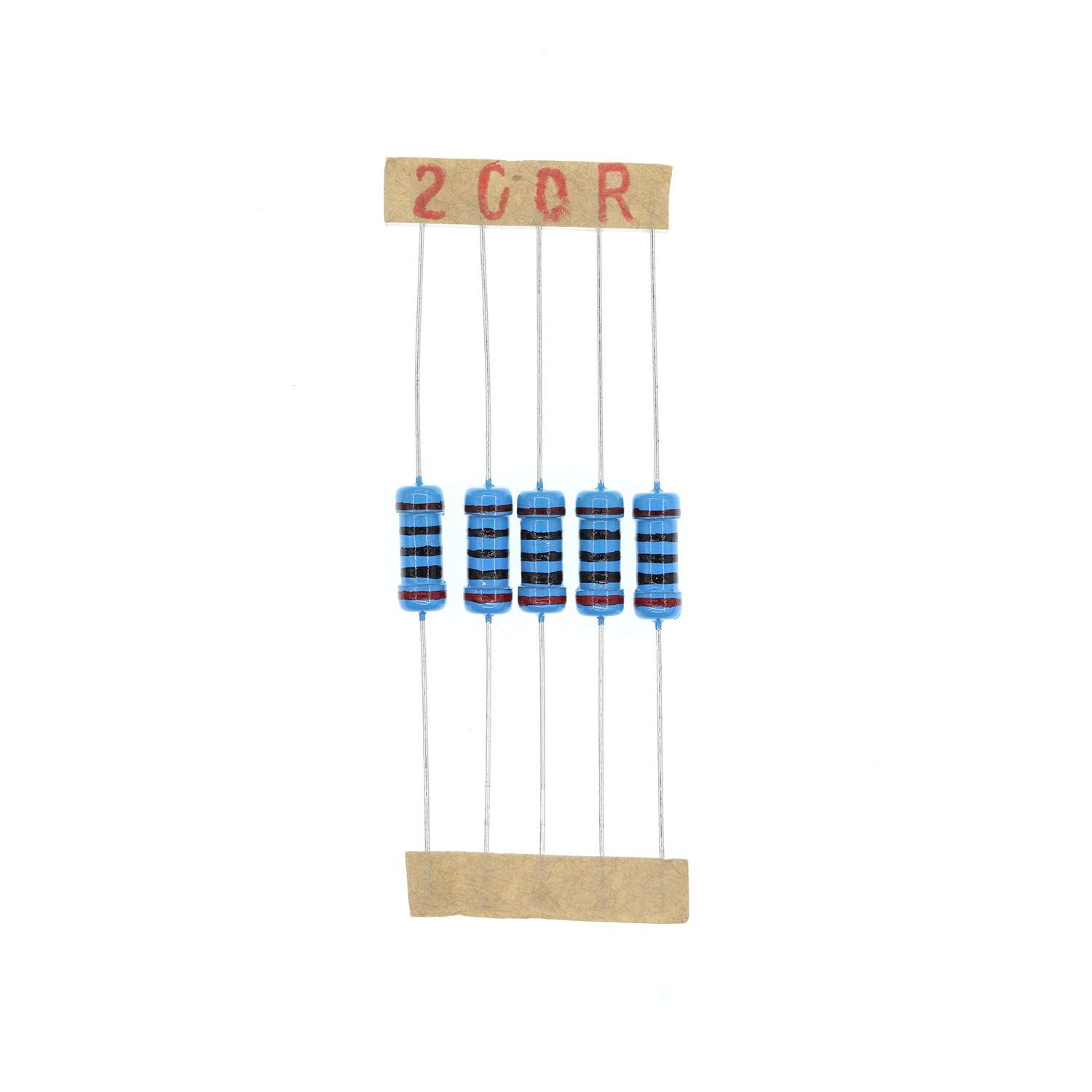 HUABAN 100PCS 1 Watts 1W 200R 200 Ohm 1% Metal Film Resistor