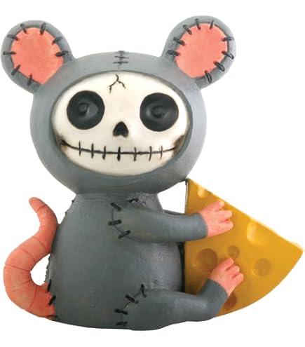 Sitting Furrybones® Flappy Vampir Skull – Sitzendes Deko-Skelett Mit Kapuze, Handbemalt, Ca. 9,5x7,5x5,7 Cm
