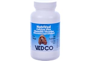 NutriVed Calcium Plus Chewable Vitamins for Dogs - 60 Tablets