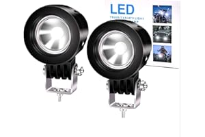 Ourbest Motorcycle Driving Lights, 2inch White Beam Spotlight LED Auxiliary Lights for Motorbike ATV Bicycle Off Road Accent 