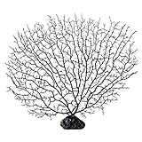 Lesypet Silicone Sea Anemone Aquarium Artificial Ornaments,Black