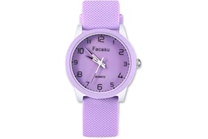 Facasu Kids Watch Analog for Boys Girls Waterproof Fashionable Simple Practical Luminous Dial Quartz Watch Comfortable Soft Strap Easy to Read for Children Watch-Kids Gift for Teen Boys Girls Ages 6+