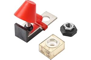 GLOSO Terminal Block Kit, Single Stud M8 (5/16") + Ignition Protected Marine Rated Battery Fuse IPBF (75A)