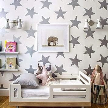 Estrellas Etiqueta De La Pared Diy Bebe Nursery Tatuajes De Pared