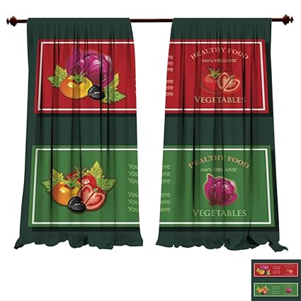 Amazon Com Panels Sun Blocking Curtains Vegetables Horizontal