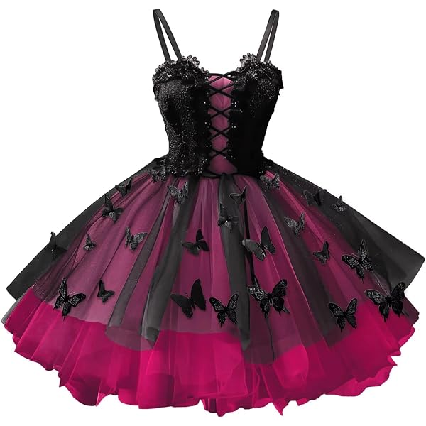 purple and black dama dresses Jeweled Purple and Black A-Line Purple Lace homecoming dress with Short Sleeves and Lace Appliques