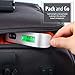 Fosmon Digital Luggage Scale, LCD Display Backlight Temperature Baggage Scale with 110lbs Capacity, Portable Stainless Steel Hanging Luggage Weight Scale with Tare Function for Travelers - Silver