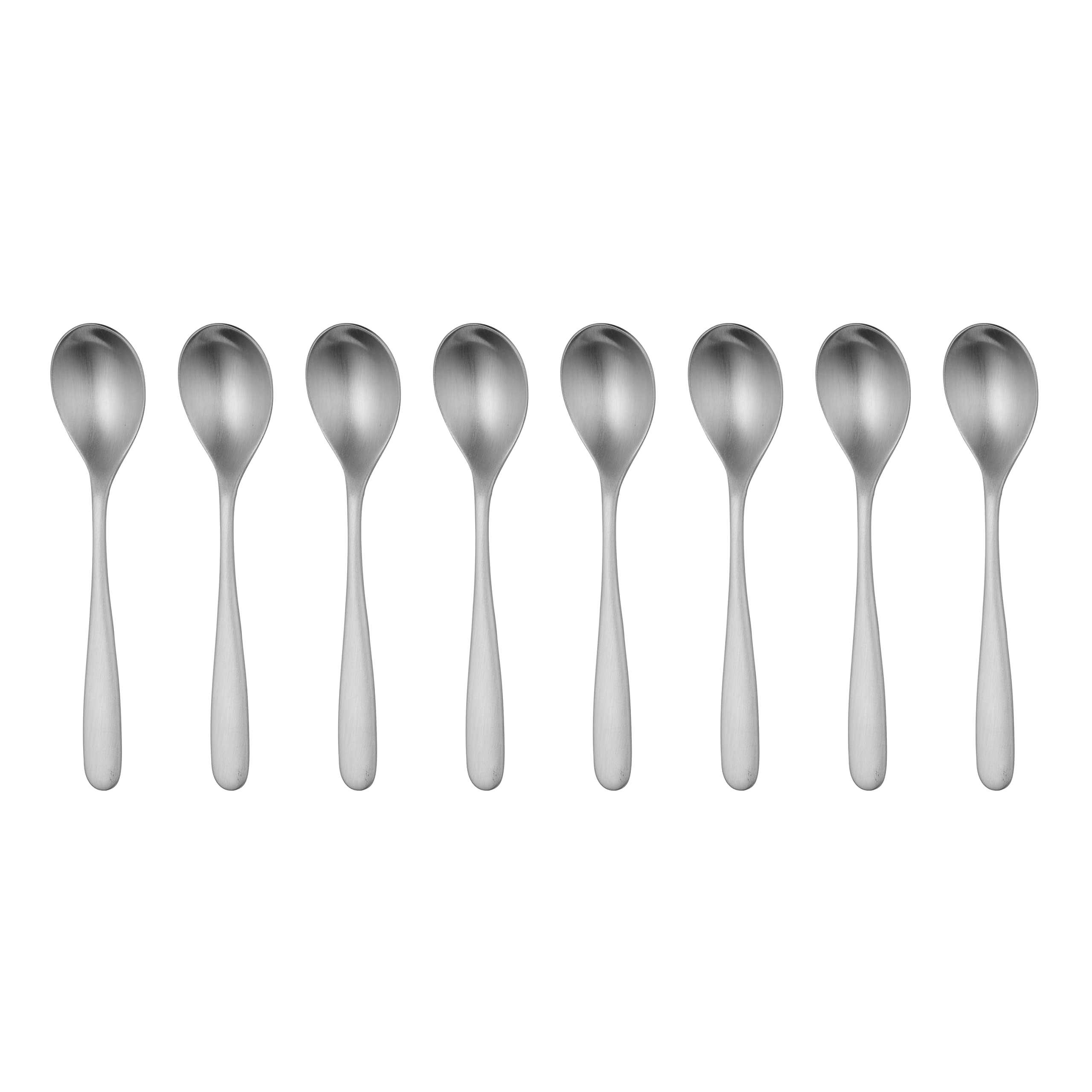 Robert Welch Stanton Satin Small Coffee Spoons, Set of 8. Suitable for Espresso, Small Coffee. Made from Stainless Steel. Dishwasher Safe.