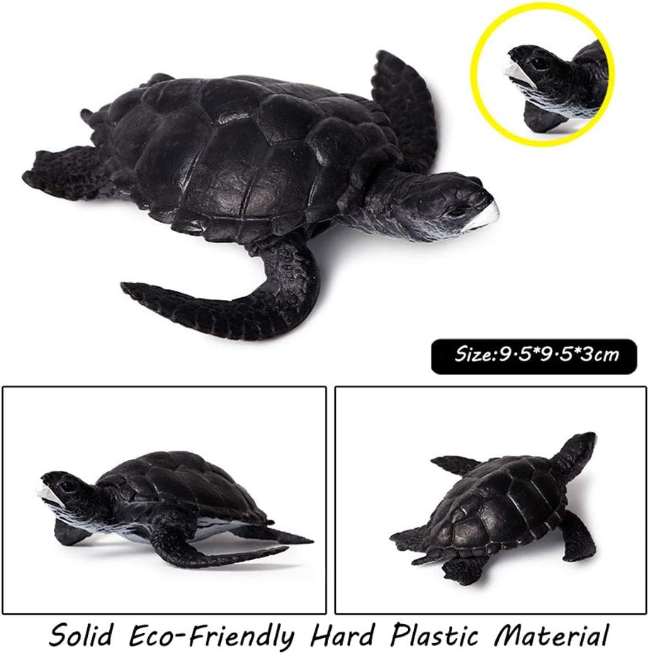 FLORMOON Turtle Figurines, 6pcs Plastic Realistic Sea Turtle Hawksbill Animal Figurines - Image 5