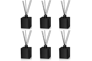 Yesland 6 Pack Perfume Reed Diffuser Bottle, 200ml/6.7oz Empty Refillable Essential Oil Bottles Glass with 60 Sticks, DIY Fra