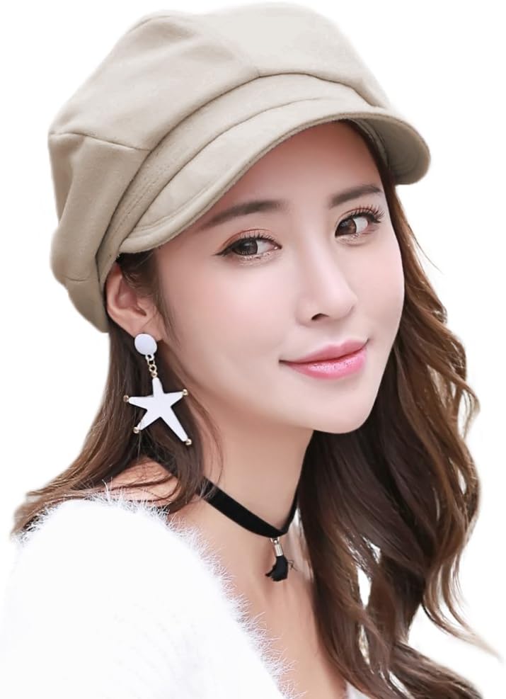 Ladies Baker Boy Newsboy Cabbie Cap Visor Beret Peaked Winter Hat for Women