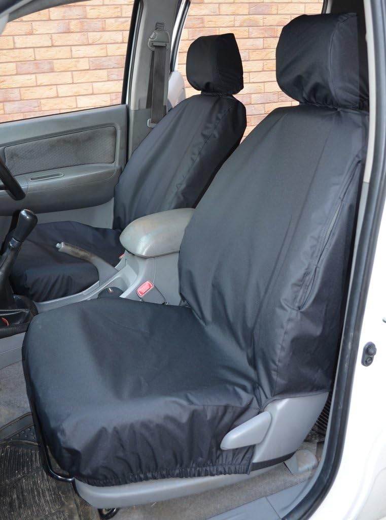 Turtle Covers TOHI05FPZZBK Tailored Waterproof Washable Front Seat Covers [Black]