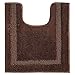 mDesign Soft Microfiber Polyester Bathroom Spa Rug Set - Water Absorbent, Machine Washable, Non-Slip - Includes 3 Rectangular Accent Rugs, Contour Mat, Toilet Lid Cover - Set of 5 - Chocolate Brown