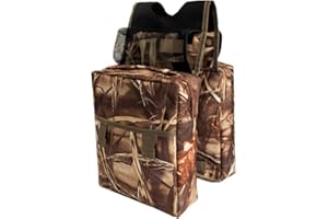 UNISTRENGH Snowmobile ATV Tank Saddlebags Durable Universal ATV Fender Bag Camo Waterproof Front Accessories Storage Pack Luggage with Water/Drink Pocket (Reed Camouflage)