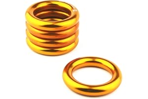 PROND Aluminum Rappel Ring, Climb Perfect Tension Aluminum Alloy O-Ring, 23KN Rappel Rings for Rock Climbing Arborist and Hammock
